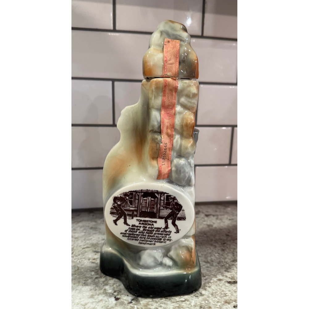 Vintage Jim Beam Tombstone Arizona Decanter Town Too Tough To Die Regal China